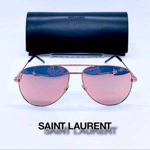 SAINT LAURENT Classic 11 Aviator Mirror Sunglasses